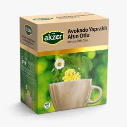 Akzer Avakado Yapraklı Altınotlu 60’Lı Bitkisel Çay