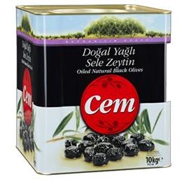 Cem 10 kg Doğal Yağlı Sele Siyah Zeytin