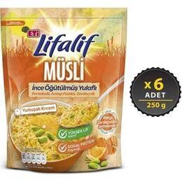 Eti Lifalif 6×250 gr Ince Öğütülmüş Zerdeçallı Müsli