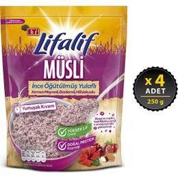 Eti Lifalif İnce Öğütülmüş Müsli Hibiskuslu 250 g x 4 Adet