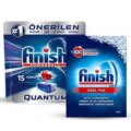 Finish Quantum 15’li Tablet Bulaşık Makinesi Deterjanı + 1500 gr Bulaşık Makinası Tuzu Temizlik Seti