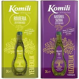 Komili 3 lt Riviera Zeytinyağı ve 3 lt Sızma Zeytinyağı