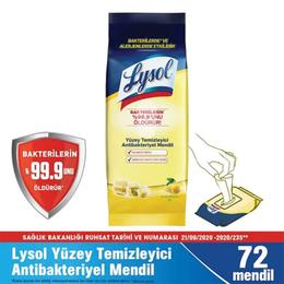 Lysol 72 Adet Yüzey Temizleyici Antibakteriyel Islak Mendil