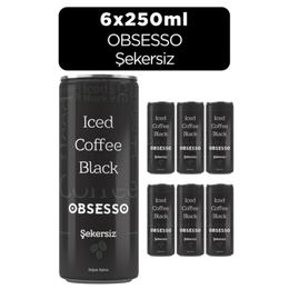 Obsesso 6×250 ml Şekersiz Iced Coffee Black