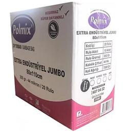 Polmix Endüstiriyel 350 gr 80×110 Mavi 20 Rulo Çöp Poşeti