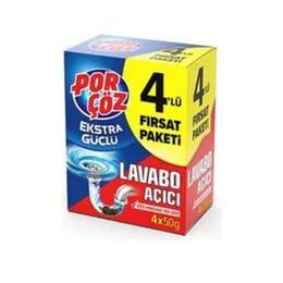 Porçöz 4×50 g Lavabo Açıcı Granül