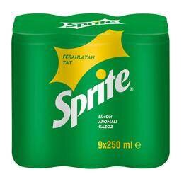 Sprite 9×250 ml Limon Aromalı Gazoz