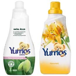 Yumoş 1200 ml Badem Özü Kiraz Çiçeği Hanımeli Konsantre Yumuşatıcı