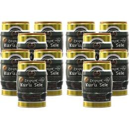 Zeykur Tuzsuz Kuru Sele Diyet Light Siyah Zeytin 900 gr 12’li